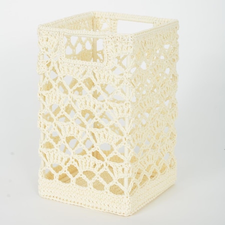 Heritage Lace Mode Crochet BasketCream 9 x 5.5 x 5.5 in. MC-1125CR